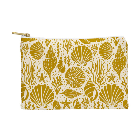 Heather Dutton Washed Ashore Ivory Gold Pouch