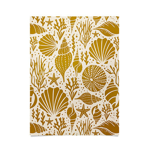 Heather Dutton Washed Ashore Ivory Gold Poster