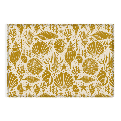 Heather Dutton Washed Ashore Ivory Gold Outdoor Rug