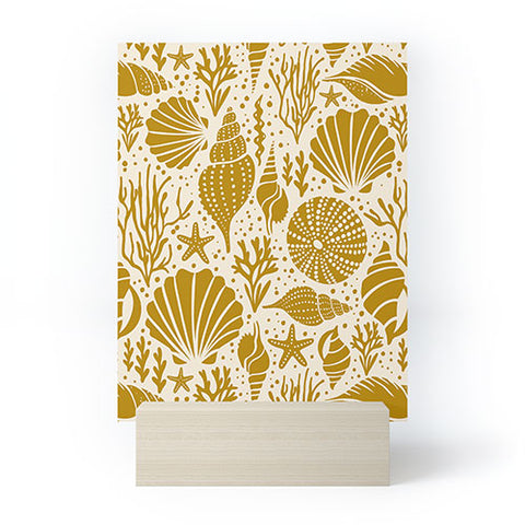 Heather Dutton Washed Ashore Ivory Gold Mini Art Print