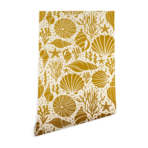 Heather Dutton Washed Ashore Ivory Gold Wallpaper