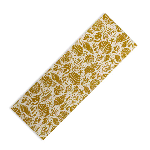 Heather Dutton Washed Ashore Ivory Gold Yoga Mat