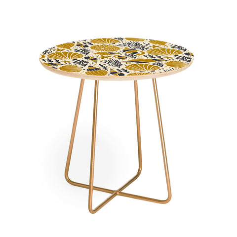 Heather Dutton Washed Ashore Ivory Multi Round Side Table