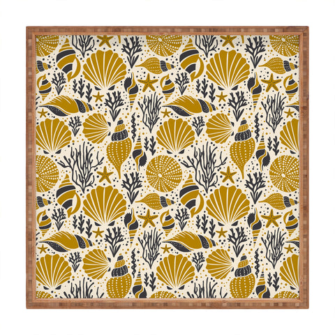 Heather Dutton Washed Ashore Ivory Multi Square Tray