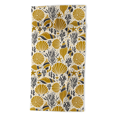 Heather Dutton Washed Ashore Ivory Multi Beach Towel