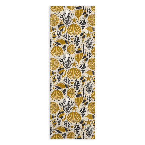 Heather Dutton Washed Ashore Ivory Multi Yoga Towel