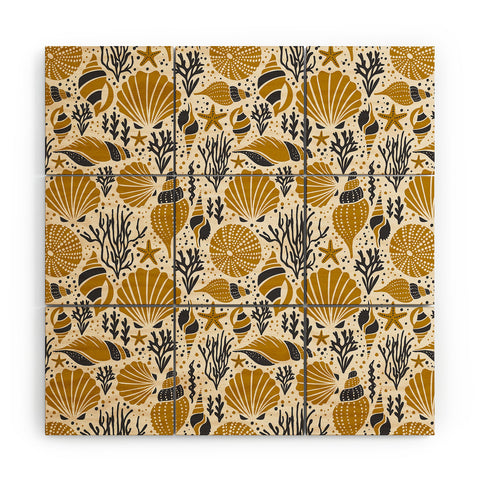 Heather Dutton Washed Ashore Ivory Multi Wood Wall Mural