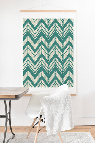 Heather Dutton Weathered Chevron Art Print And Hanger
