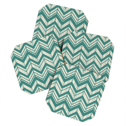 Heather Dutton Weathered Chevron Coaster Set