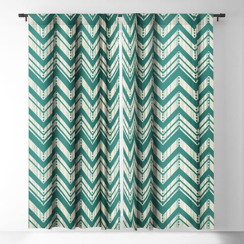 Heather Dutton Weathered Chevron Blackout Window Curtain