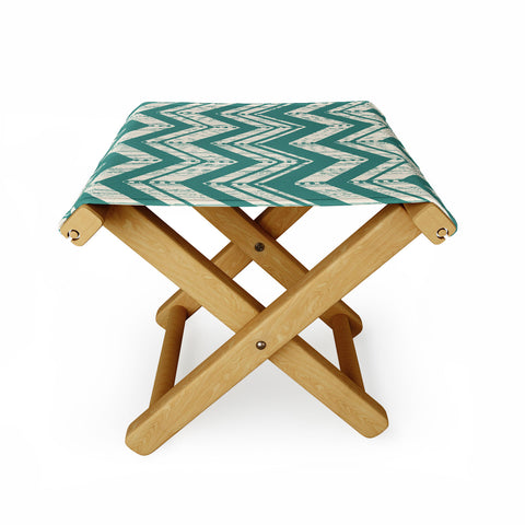 Heather Dutton Weathered Chevron Folding Stool