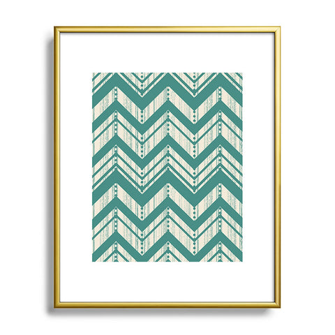 Heather Dutton Weathered Chevron Metal Framed Art Print