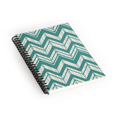 Heather Dutton Weathered Chevron Spiral Notebook
