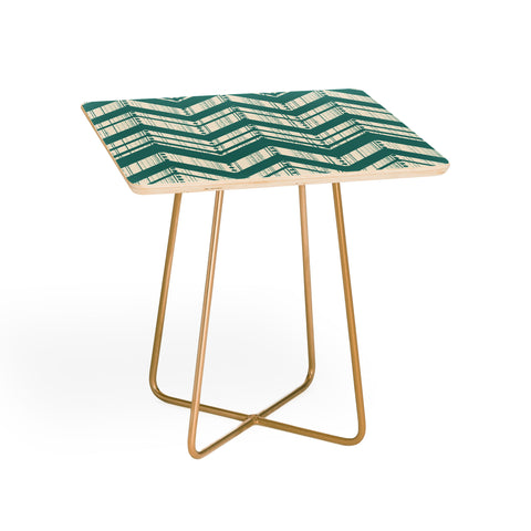 Heather Dutton Weathered Chevron Side Table