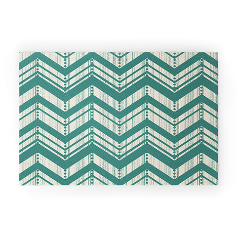 Heather Dutton Weathered Chevron Welcome Mat