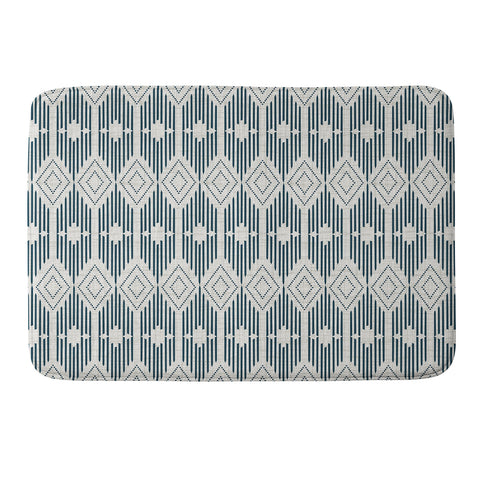Heather Dutton West End Midnight Linen Memory Foam Bath Mat