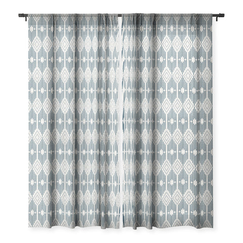 Heather Dutton West End Midnight Linen Sheer Window Curtain