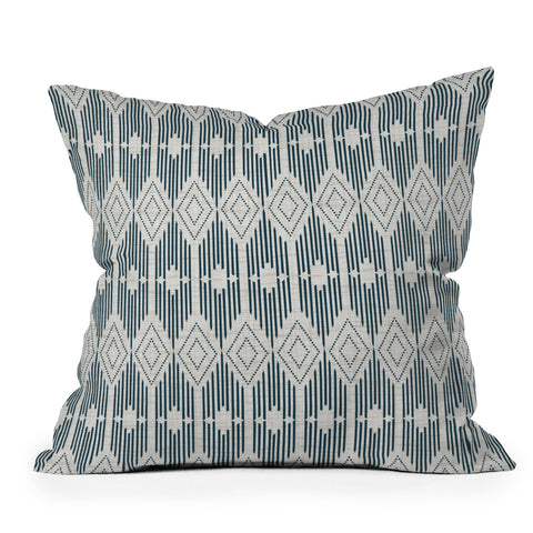 Heather Dutton West End Midnight Linen Throw Pillow