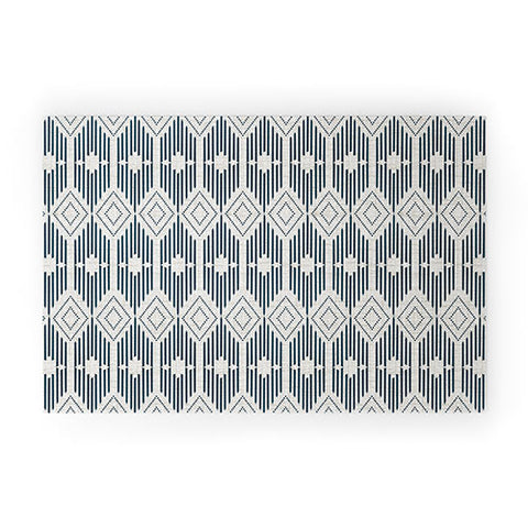 Heather Dutton West End Midnight Linen Welcome Mat