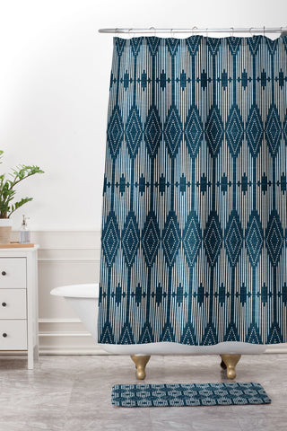 Heather Dutton West End Midnight Shower Curtain And Mat