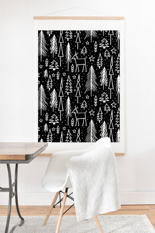 Heather Dutton Winter Wonderland Black Art Print And Hanger