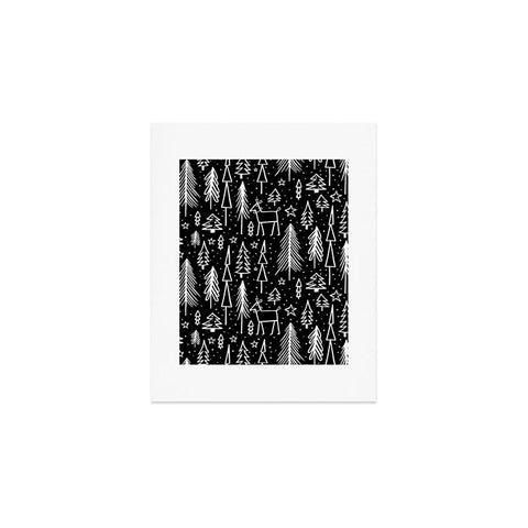 Heather Dutton Winter Wonderland Black Art Print