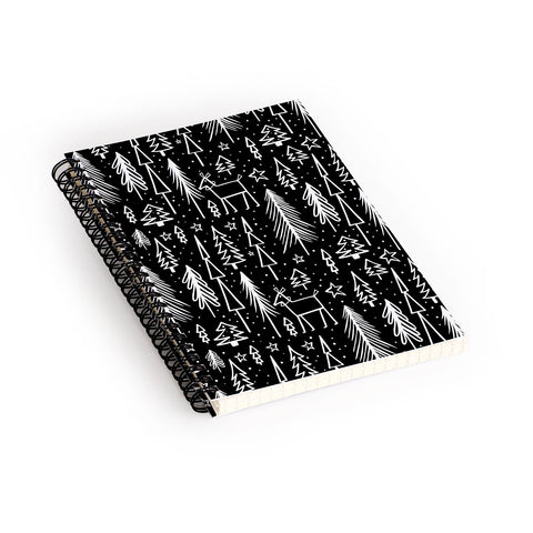 Heather Dutton Winter Wonderland Black Spiral Notebook