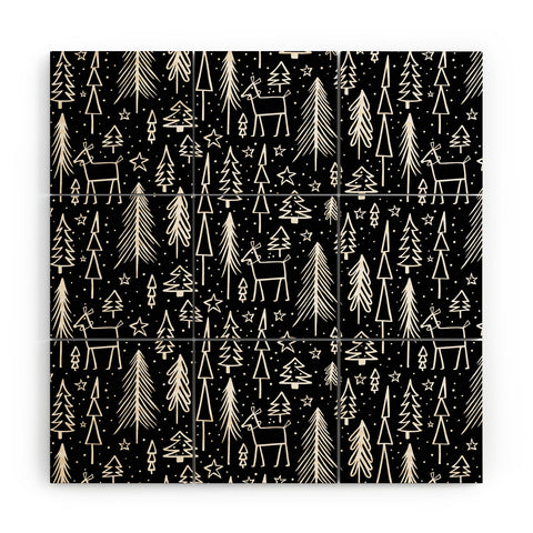 Heather Dutton Winter Wonderland Black Wood Wall Mural