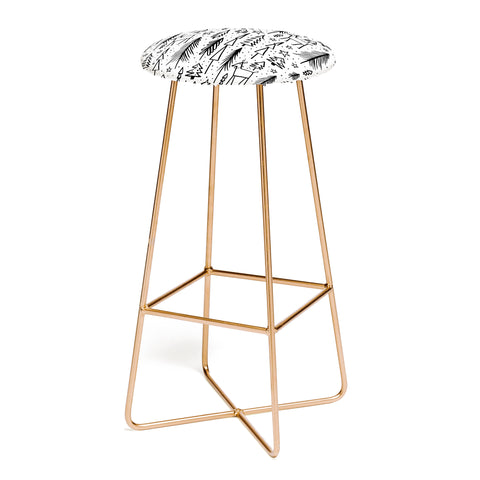 Heather Dutton Winter Wonderland White Bar Stool