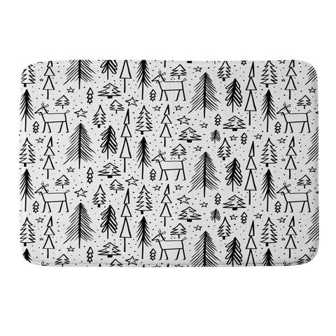 Heather Dutton Winter Wonderland White Memory Foam Bath Mat