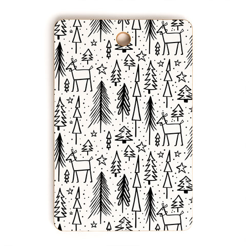 Heather Dutton Winter Wonderland White Cutting Board Rectangle