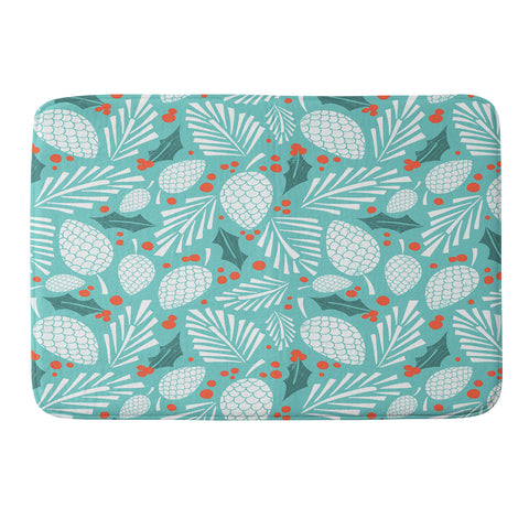 Heather Dutton Winter Woodlands Sky Memory Foam Bath Mat
