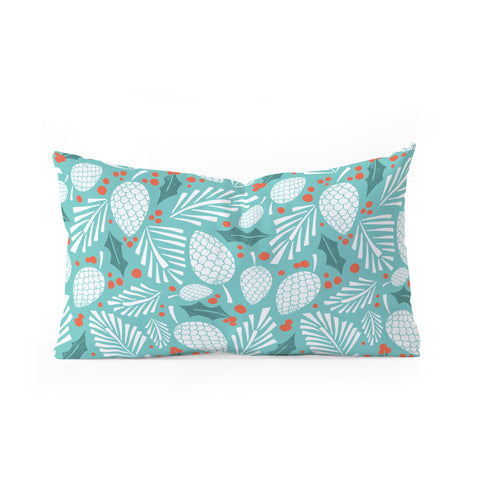 Heather Dutton Winter Woodlands Sky Oblong Throw Pillow