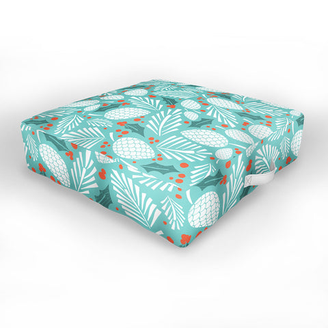 Heather Dutton Winter Woodlands Sky Outdoor Floor Cushion