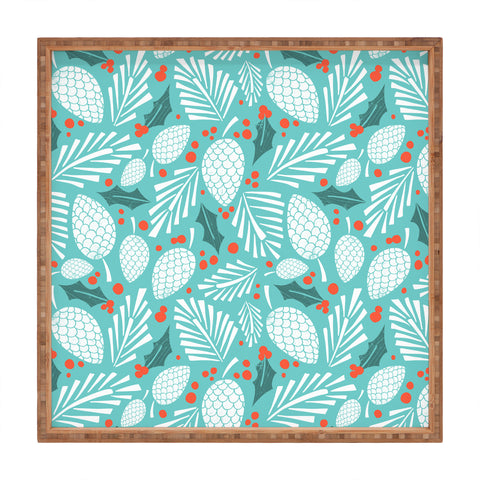 Heather Dutton Winter Woodlands Sky Square Tray