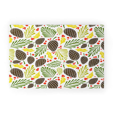 Heather Dutton Winter Woodlands White Welcome Mat