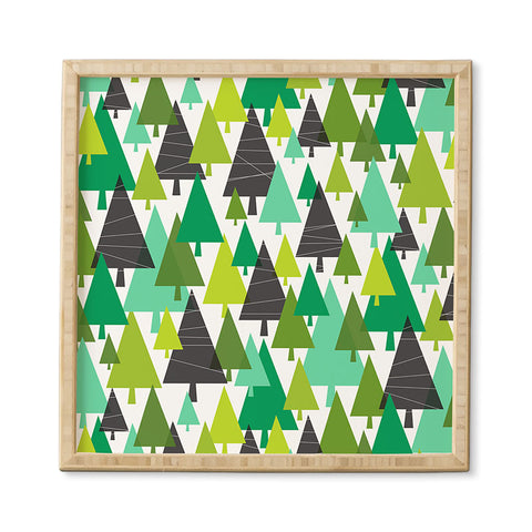 Heather Dutton Winter Woods Green Framed Wall Art