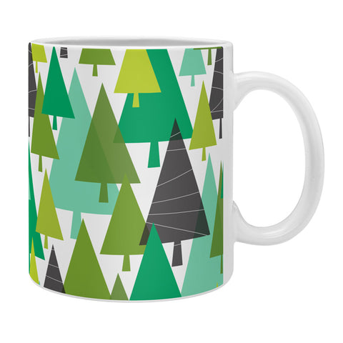 Heather Dutton Winter Woods Green Coffee Mug