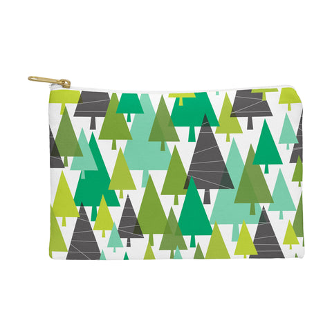 Heather Dutton Winter Woods Green Pouch