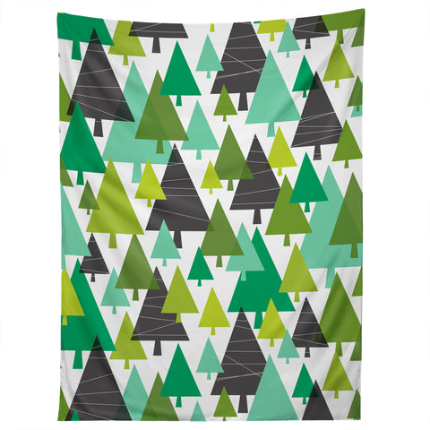 Heather Dutton Winter Woods Green Tapestry