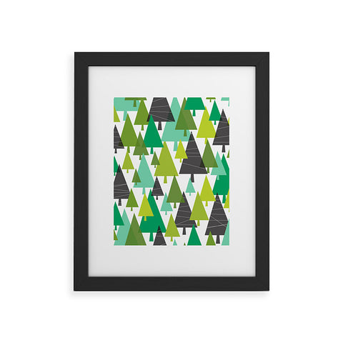 Heather Dutton Winter Woods Green Framed Art Print