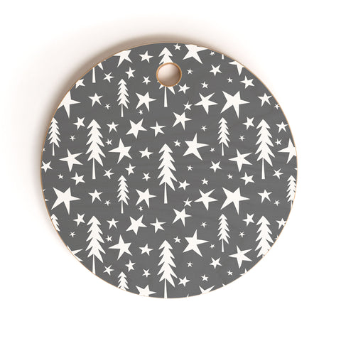 Heather Dutton Wish Upon A Star Grey Cutting Board Round