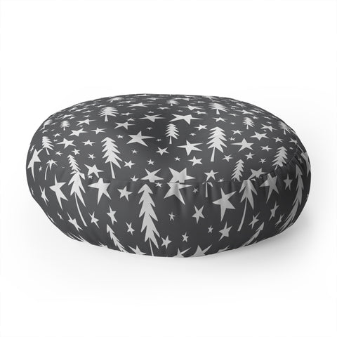 Heather Dutton Wish Upon A Star Grey Floor Pillow Round