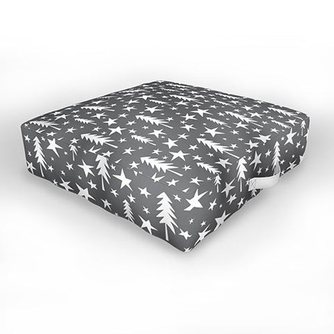 Heather Dutton Wish Upon A Star Grey Outdoor Floor Cushion