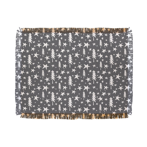 Heather Dutton Wish Upon A Star Grey Throw Blanket