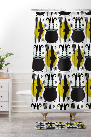 Heather Dutton Witching Hour Shower Curtain And Mat