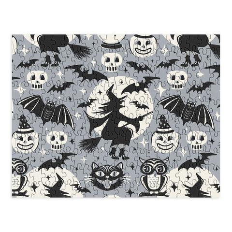 Heather Dutton Witchy Wonders Halloween Grey Puzzle