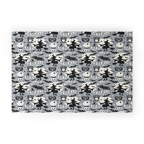 Heather Dutton Witchy Wonders Halloween Grey Welcome Mat