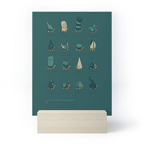 Hector Mansilla A Study of Turtles Mini Art Print