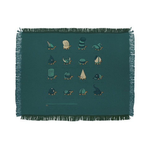 Hector Mansilla A Study of Turtles Throw Blanket